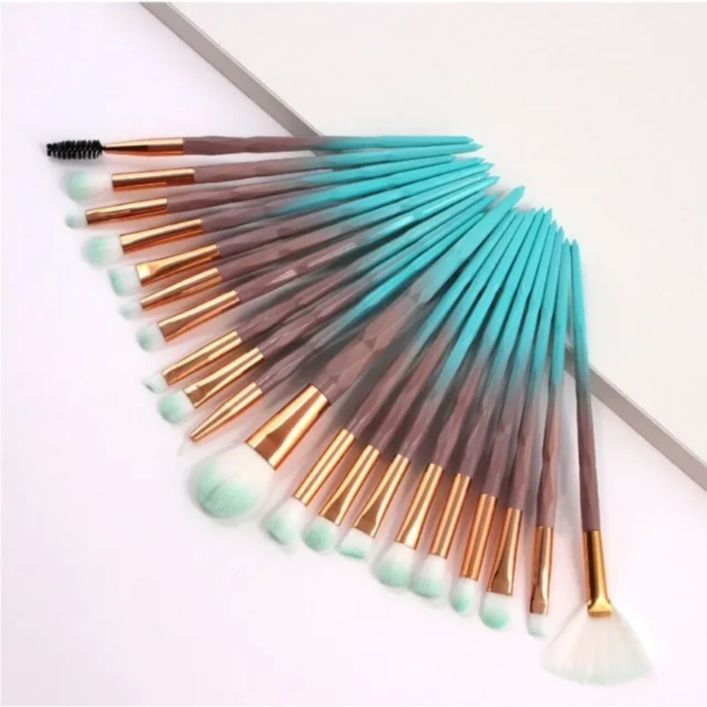 20 Pcs Eye Makeup Brushes Tool Set Eye Shadow Foundation Powder